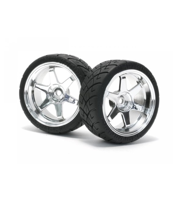 Mounted X-Pattern Tire D Compound on TE37 6mm Offset Chrome