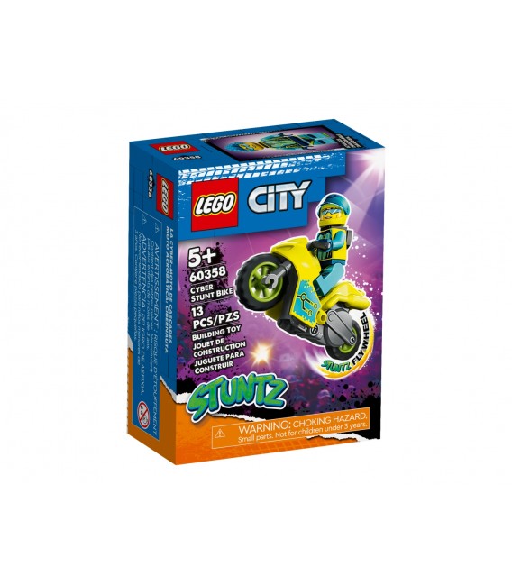 Motocicletă de cascadorie cibernetică LEGO 60358