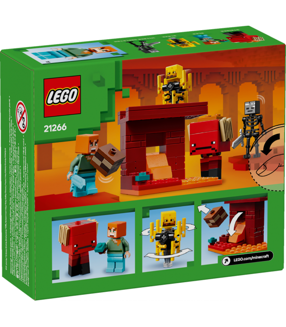 Bătălie deasupra lavei în Nether LEGO 21266