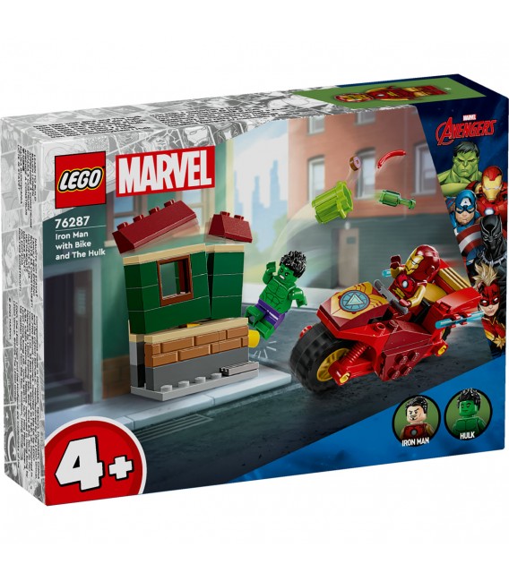 Iron Man cu motocicletă și Hulk LEGO 76287