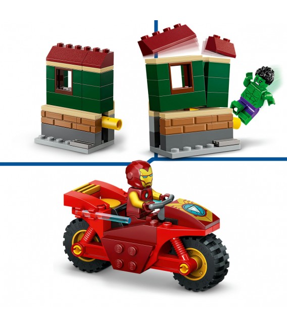 Iron Man cu motocicletă și Hulk LEGO 76287