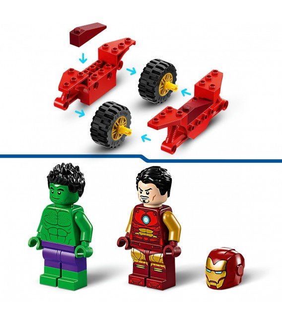 Iron Man cu motocicletă și Hulk LEGO 76287