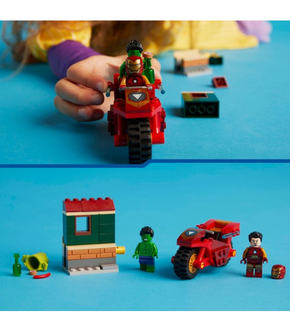 Iron Man cu motocicletă și Hulk LEGO 76287