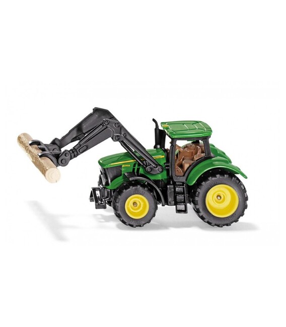 Tractor John Deere cu încărcător bușteni